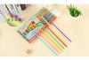 Pajita desechable de plástico de polipropileno de color, tubo largo, para leche, té, bebidas para niños, modelado artístico, pajita transparente, venta al por mayor