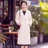 Casaco de inverno transfronteiriço para mães, com gola de lapela, moderno e casual, caimento justo, plus size, de lã, emagrecedor e rejuvenescedor, jaqueta versátil