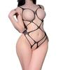 Lencería Sexy, Deseo Puro Sexy, Medias de Malla con Cortes, Body, Tentación de Rasgado a Mano, Traje Transparente, Traje Apasionado Transparente