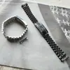 Adecuado para Correa de Reloj Rolex Datejust Gmt-Master Ii de Acero Inoxidable de Cinco Eslabones con Pestañas Curvas de 20 mm