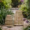 Lanterna de Bambu Criativa Pastoral Castiçal Rattan Ornamentos de Piso Pendurados Decoração Externa Casa de Hóspedes Sala de Chá Lanterna de Atmosfera