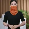 Nuevo Vel de Protección Solar de Verano Cuentas Colgantes de Colores Bufanda Multifuncional Bufanda de Seda Máscara Veil de Protección Solar de Verano Una Pieza Mujeres