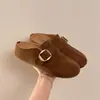 Zapatos de mujer para aumentar la altura para personas menudas, mules abiertos sin cordones para usar en exteriores, nuevo estilo de verano 2026, zapatos casuales sin cordones de suela gruesa