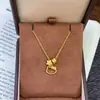 Colar Kt Cat Estrela Banhado a Ouro 24K com Conservação da Cor, Doce e Luxuoso Design de Laço Hello Kitty Vazado