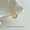 Estilo de Lujo Ligero, Anillos Entrelazados de Ámbar Transparente, Apertura Ajustable, Joyería de Moda Francesa de Alta Gama