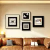 Pintura Decorativa para Pared de Fondo de Sofá de Sala de Estar Estilo Francés Vintage, Arte de Pared Combinado de Arte Abstracto de Mediados de Siglo, Pintura de Pared de Alta Gama