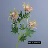 Flores Artificiales con 3 Cabezas de Apio Espinoso, Flores de Plástico para Decoración de Bodas, Decoración del Hogar, Arreglos Florales, Flores y Plantas Falsas
