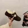 Zapatos Birkenstock que aumentan la altura para mujer 2026 invierno nuevos suela gruesa con forro de terciopelo cálidos zapatos de algodón slip-on zapatos peludos mocasines