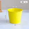 Cubo Metálico Mediano, Maceta de Lata Colorida, Cubo de Almacenamiento para Decoración de Escritorio en Casa, Maceta Creativa para Plantas Verdes y Suculentas