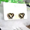 Pendientes Geométricos con Forma de Corazón, Esmaltados por Goteo Estilo Coreano, Pendientes Simples y Elegantes, Exquisitos y Versátiles, Pendientes de Lujo Ligero y Gama Alta para Mujer