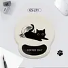 Mouse Pad de Pulso de Gato Fofo Apoio de Mão de Silicone Simples para Escritório Almofada de Pulso Espessa Estéreo 3D Prevenção de Dor na Mão do Mouse