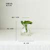 Vaso de Vidro Transparente Estilo Japonês Enfeites Decorativos Recipiente para Arranjo de Flores Hidropônicas de Mesa Presente para Pequenos Negócios Feito à Mão
