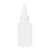 60 100 200ml Botella de Producción Transparente con Punta HDPE Botella Vacía Aprietable Botella para Salsas Doméstica Aprietable con Escala