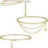 Europa y Estados Unidos joyería transfronteriza Amazon cadena de cuerpo metálico plato de girasol retro cadena de cintura traje de mujer fabricantes venta al por mayor