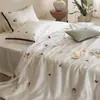 Dulce Colcha de Verano Lenzing Tencel de 60 Count Juego de Cuatro Piezas, Núcleo de Colcha de Enfriamiento de Verano Lavable a Máquina, Colcha Delgada de Aire Acondicionado 2.0/2.2m