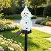Luminária de boneco de neve movida a energia solar para decoração de gramado de pátio de villa externa, luz noturna de jardim à prova d'água, luminária de estaca para chão de decoração de Natal
