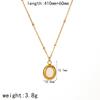 Collar con colgante de concha de acero de titanio transfronterizo europeo y americano para mujer, collar de acero inoxidable chapado en oro de 18 quilates de lujo ligero, joyería para mujer al por mayor