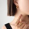 Aretes de Cobre con Diseño Distintivo de Nicho en Forma de C, Accesorios de Moda Versátiles Estilo Ins de Hong Kong, Pendientes Exquisitos de Alta Calidad para Mujer