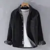 Camisa de veludo cotelê retrô americana masculina outono e inverno manga comprida solta duffian bonito elegante ins camisa casual jaqueta masculina