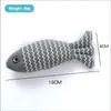 Juguete de Lino con Hierba Gatera en Forma de Pez, Juguete Interactivo para Masticar para Gatos