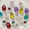 Ins resina bonito pequeno fantasma amor estrela de cinco pontas com anel diy acessórios pulseira colar orelha joias pingente