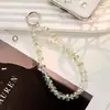 Cadena de Teléfono Móvil de Diamante Flash Avanzado de Cristal de Lujo Pulsera Exquisita de Perlas Anti-pérdida Cadena Colgante de Pedrería de Hielo