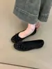 Primer Encuentro 2026 Estilo Dulce Coreano Zapatos Planos Ballet para Mujer Redondos Poco Profundos sin Cierre con Lazo