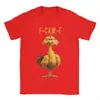 Camiseta Divertida de Pollo F-Caw-F para Hombre, Camiseta de Algodón Interesante, Camiseta de Verano con Cuello Redondo Estilo Harajuku con Estampado Oversize