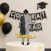 Decoração de Bolo de Acrílico Estilo Ins Transfronteiriço Personalizada para Temporada de Formatura, Cor UV Impressa, Decoração de Bolo para Doutor Homem, Plug-In