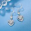 Aretes Corazón Romántico Océano de Celebridad de Internet en Vivo para Mujer Personalidad Trendy Temperamento Gancho de Oreja de Alta Gama Moda Aretes en Forma de Corazón
