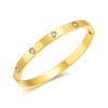 Pulseira de aço titânio moderna combina com tudo estilo ins pulseira de aço titânio com diamante atacado nicho pulseira de aço inoxidável de alta qualidade para mulheres