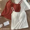 Sutiã Camisola de Renda Retro Francês para Mulheres, Alças Finas, Tomara que Caia, com Bojos, Comprimento Médio, Costas Bonitas, Roupa Íntima
