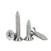 Tornillos Autorroscantes de Cabeza Avellanada de Acero Inoxidable 316 M2~M6 Estándar de Guangdong Estándar Yb846 Tornillos Pequeños Autorroscantes de Rosca Gruesa
