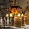 Lustre vintage estilo country americano, luz para sala de estar, design com contas de madeira envelhecida, luz de vela estilo francês para quarto e sala de jantar, iluminação decorativa para pousadas