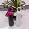 Vaso Termo de Acero Inoxidable para Niñas de Aspecto Elegante y Simple con Asa de Pétalo, Grueso, al Vacío, Portátil para Viaje al Aire Libre