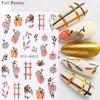 Belleza Total Transfronterizo Nuevo Halloween Borde Dorado Calabaza Pegatinas para Uñas Otoño Cuadros Coloridas Pegatinas para Uñas