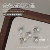 Joias para Nail Art Zircônia Laço Sino Pérola Liga Laço de Gravata Laço de Fita Zircônia Decoração de Unha 1 Peça
