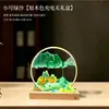 Lámpara de Pintura en Arena 'Mil Li de Ríos y Montañas' Adorno Regalo de Oficina para Novia Luz Nocturna Recargable Regalo Creativo