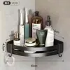 Prateleira de canto para banheiro sem furos, suporte de armazenamento de parede para lavatório, vaso sanitário e cozinha