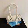 Bolsa de Tote Estilo Chica Dulce-Cool Picante Coreana para Mujer Verano 2026 Retro Nicho Estilo Motocicleta Bolsa de Hombro Cruzada para Viajar