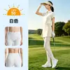 Medias de Protección Solar para Exteriores de Golf para Mujer, Verano Delgadas Anti-enganches UPF50+ Pantimedias Beautificadoras de Piel con Refuerzo de una Línea en la Entrepierna