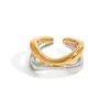 Anillo de titanio y acero europeo y americano Jieding diseño de nicho para mujer no se decolora anillos de joyería joyería de acero inoxidable transfronteriza
