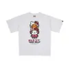 Camiseta Manga Curta Cabeça de Macaco BAPE, Unissex Corte Solto, Marca Tendência, Comércio Exterior Transfronteiriço, Estampa Camuflada, Algodão Pesado