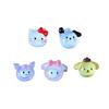 Mini Sanrio Cabeza Transparente Dibujos Animados Resina Accesorios DIY Crema Gel Accesorios Horquilla Cabeza Cuerda Material Hecho a Mano