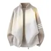2026 Marca de Moda Alta Calidad Ins Ligeramente Holgada Color Sólido Camisa de Punto para Hombre Otoño/Invierno Estilo Perezoso Cuello de Camisa Cálida de Moda