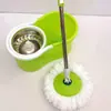 Cubo Giratorio para Trapeador Doméstico con Cesta de Acero Inoxidable, Doble Uso para Limpieza Húmeda y Seca, Trapeador con Lavado sin Manos, Cubo Giratorio para Trapeador