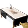 Mantel de Mesa de Centro de Cuero Impermeable, Resistente al Aceite, a Prueba de Polvo, Mantel de Mesa de Restaurante Sin Lavado, Protector de Escritorio Rectangular, Mantel Aislante