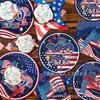 Mm360 American 250Th Anniversary Vajilla Set de Fiesta para 8 Personas, Set de Cuatro Piezas, Platos de Papel Decorativos Festivos y Servilletas