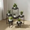 Suporte de Flores Redondo Dobrável Multicamadas, Suporte de Plantas de Ferro Minimalista Criativo
