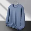 Nova blusa de moletom masculina pesada, estilo primavera e outono, jaqueta de gola redonda com estampa de marca da moda, blusa de manga longa de outono, moderna